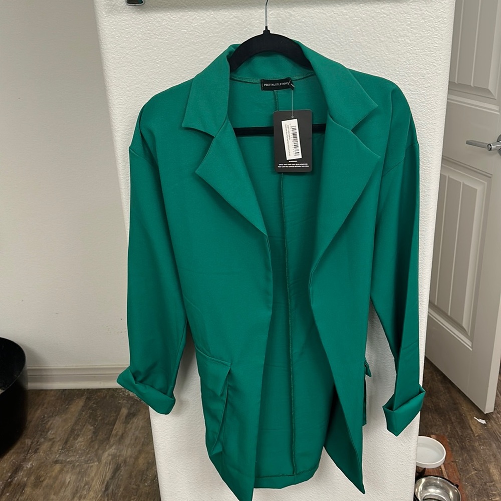 GREEN LAPEL JACKET